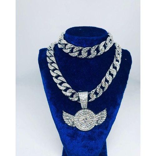 Chic Chaîne En Strass Or Chaîne Luxueuse Bling Médaillée