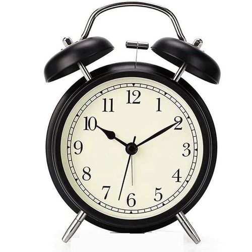 Réveil Classique Double Cloche – Quartz / NOIR