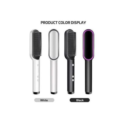 Brosse À Cheveux À Lisser Avec Peigne À Air Chaud 2-En-1