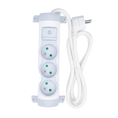 Rallonges Multiprise YAKI 1.54 Mètres -Blanc Au Choix