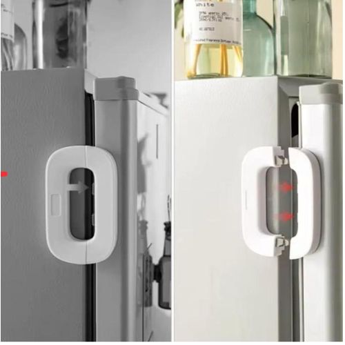 Verrou de Sécurité Universel – Serrure Renforcée pour Réfrigérateur & Placards – Protection Domestique Intelligente à Double Pression