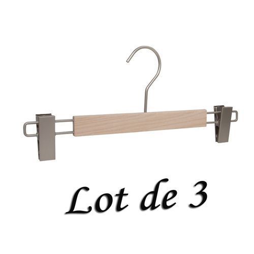 Cintre En Bois Lot De 3Pcs