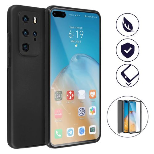 Coque Silicone Compatible Pour Huawei P40 Pro Avec Antichoc - Noir