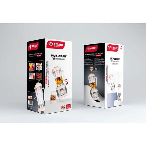 lender Incassable STPE-3636ILC - 350 W – 1.5 Litres- Mélangeur 2 En 1 Avec Broyeur- Couleur Crème-24 Mois De Garantie.