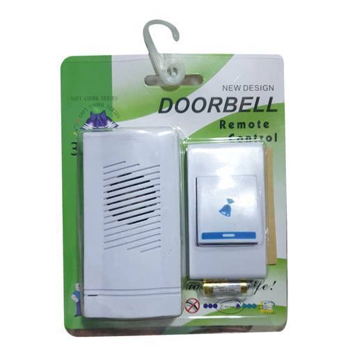 Sonnette À Télécommande En Plastique Avec Pile - Blanc/Bleu