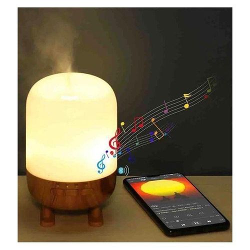 Diffuseur De Parfum - Diffuseur D’huile Essentielle , Humidificateur – Veilleuse – Télécommande – Bluetooth Musique
