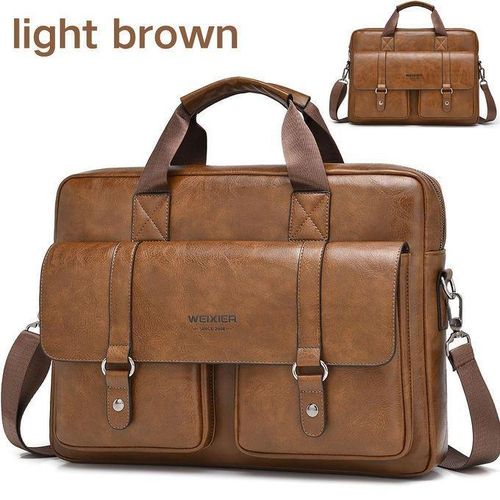Sac bandoulière homme business - Sacoche pour ordinateur portable multipoches, sac à main
