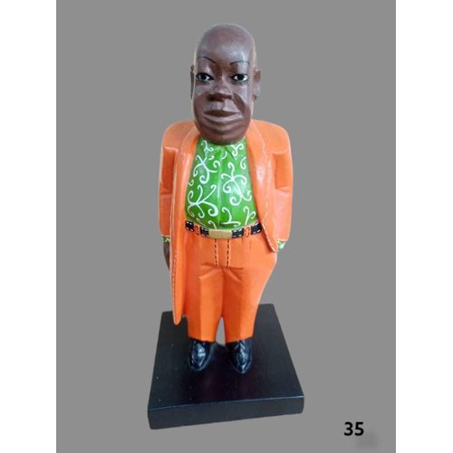Statue Colon en Bois peint