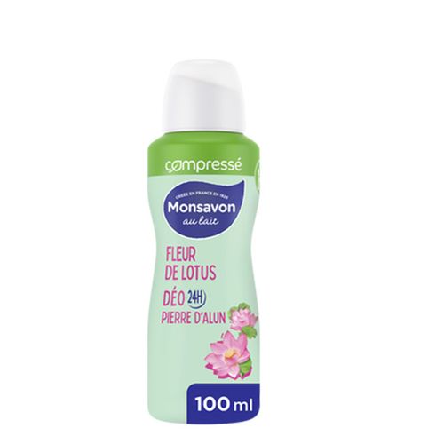 Déodorant Spray compressé lotus & pierre d'alun 100mI