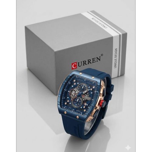 Curren Bracelet De Montre Pour Homme, Date, Affaires, Sous-cadran à Six Aiguilles -