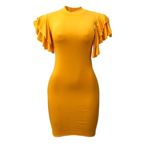 Robe Moulante - Jaune