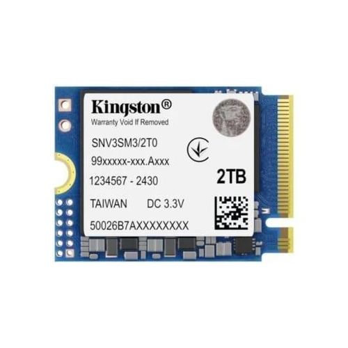 Disque dur Kingston SSD NV3 2 To M.2 2230 PCIe 4.0 NVMe 6000 MB/s