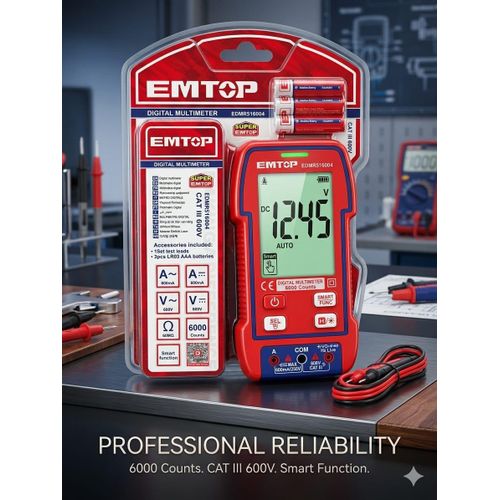 Multimètre Professionnel EMTOP Smart – L'Outil Indestructible pour Électriciens Exigeants