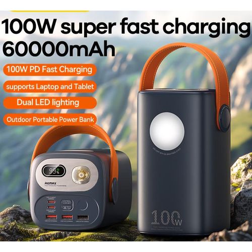 BAGULE Power Bank 60000mAh Ultra Capacité BK-601 Avec Lampe - 100W PD Charge Ultra Rapide - Samsung Xiaomi Huawei Iphone Tecno etc- Tablette & PC 100w