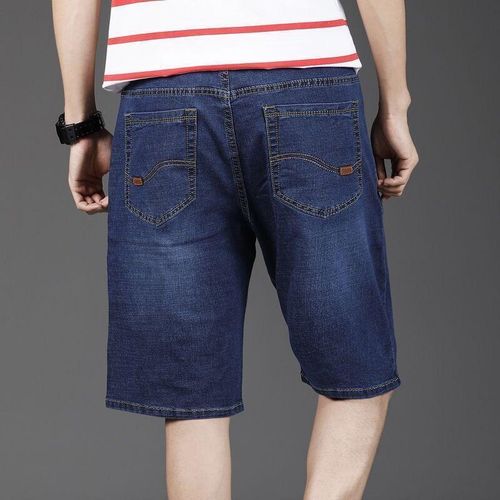 Jeans fins élastiques pour hommes, tendance mode ajustée à jambes droites, longuement en denim