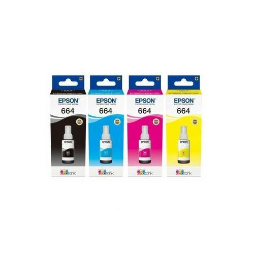 Kit de 4 X 65ml Bouteilles D'encre-Epson 103 Noir Bleu Rouge Jaune