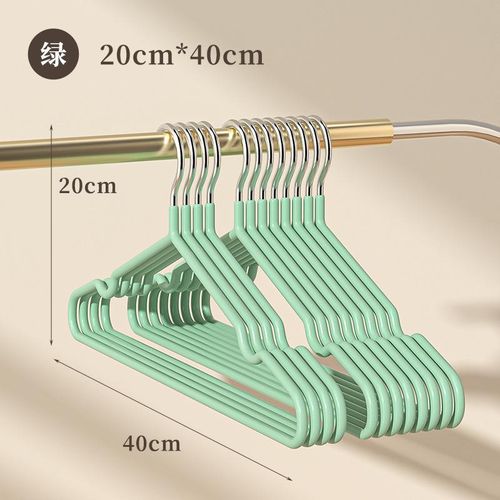 Lot De 10pcs Cintres En Métal Plastifié - Cintre Large - cintres penderie-03