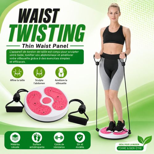 Appareil de Torsion de Taille avec Corde de Résistance – Fitness Maison