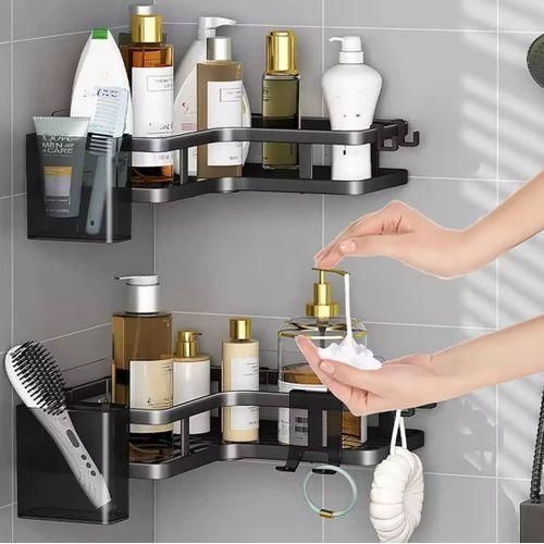 Étagères Murale d’Angle pour Salle de Bain