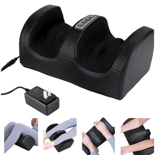 Cet appareil de massage pour les pieds et les mollets est doté de rouleaux chauffants et massants, et convient aux personnes souffrant de fasciite plantaire pour soulager la douleur.