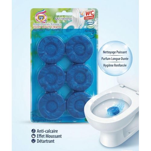 Pastilles WC Nettoyantes Anti-Tartre Et Germicides - Pack De 6 Pièces