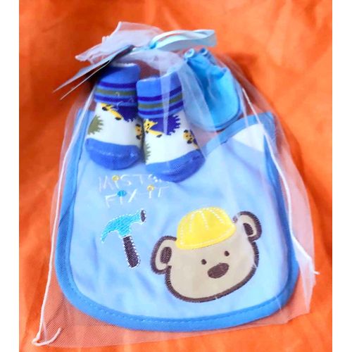 Kit Bavoir + Gant + Chaussette Pour Enfant
