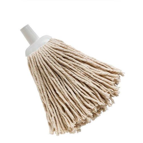 Tête de balai à franges de rechange, en coton, pour usage commercial et industriel, compatible avec le balai à franges Unger