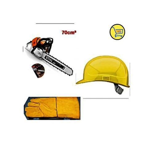 Tronçonneuse STIHL 63.4CC M03B +UNE PAIRE DE GAN + CASQUE DE SECURITE