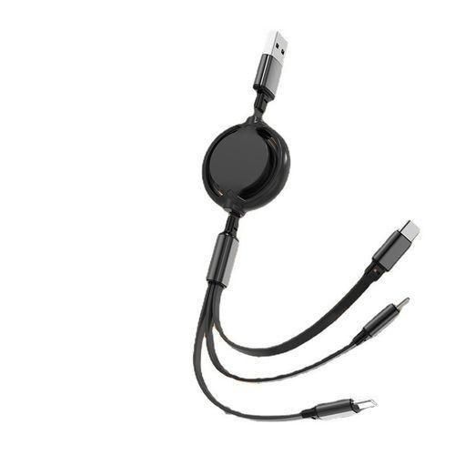 Câble 3 En 1 Rapide Type-C Micro USB Magnétique pour Téléphone