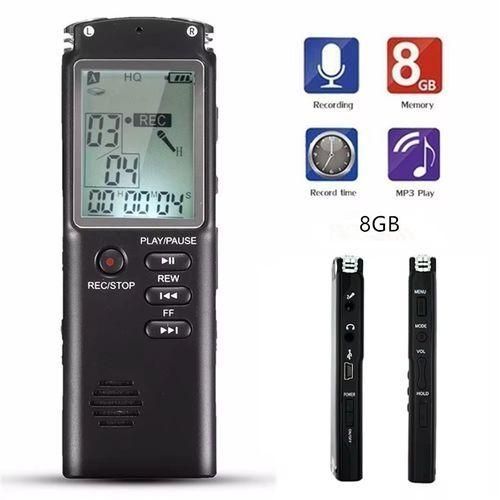 Enregistreur Vocal Numérique, Stylo Audio, Microphone, Lecteur MP3, Téléphone Statique, Dictaphone Vocal 8G