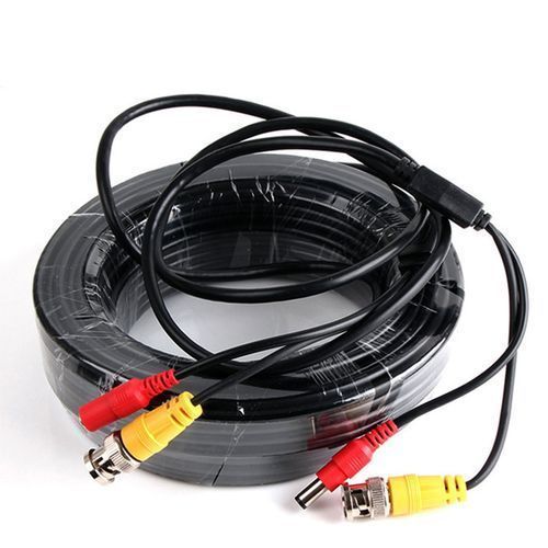 Câble 2 En 1 BNC Et Alimentation Pour Caméra HD - 20m - Noir