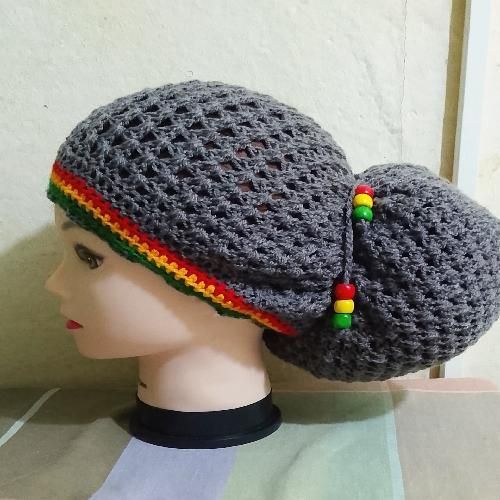 Chapeau rasta gris
