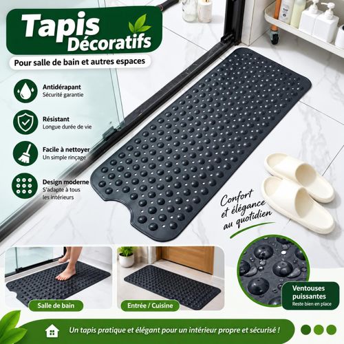 Tapis de Bain Antidérapant avec Ventouses – Tapis Décoratif