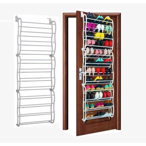 Organisateur de Chaussures Suspendu à la Porte – Rangement Multi-Niveaux Gain de Place
