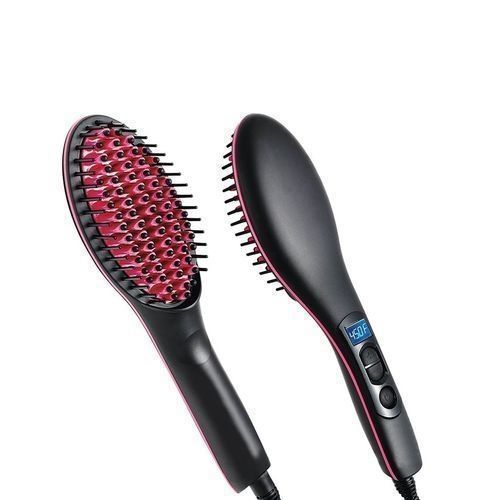 Brosse Chauffante - Démêler - Lisser Et Faire Briller Vos Cheveux - Femme - Rose