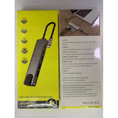 Hub d'extension 8-en-1 multiport USB-C