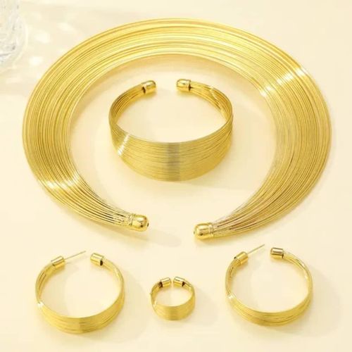 Ensemble Colier-boucles D'oreilles-bracelet-bague