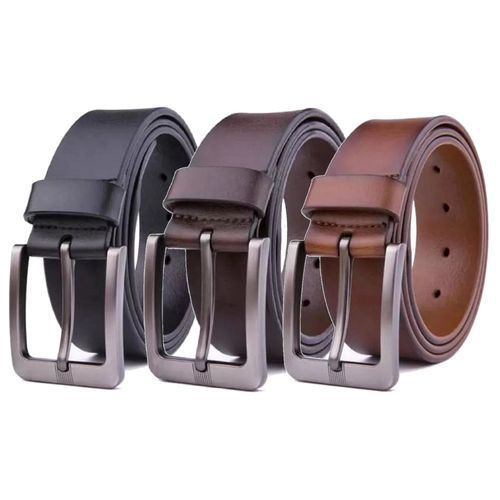 LOT DE 03 Ceintures Boucle Ardillon - Noir / Marron