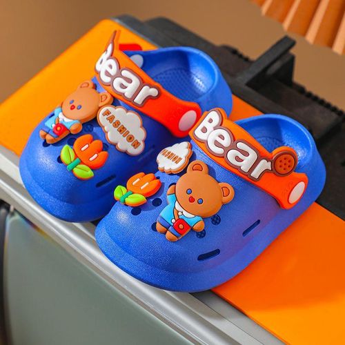 Sandales pour enfants à motif d'oursons,chaussons antidérapant