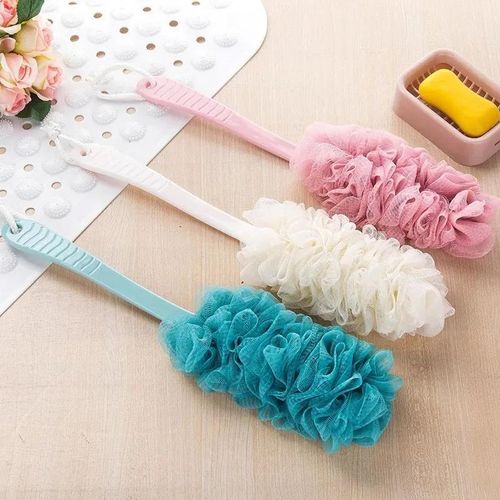 Éponge de Bain avec Manche Long – Brosse Nettoyante Exfoliante