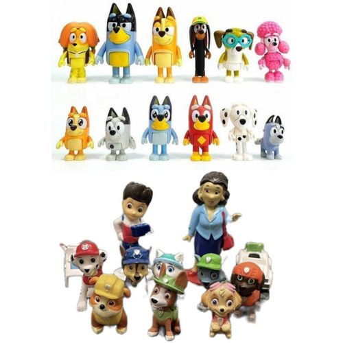 Lot De 22 Figurines Blueys Pat Patrouille