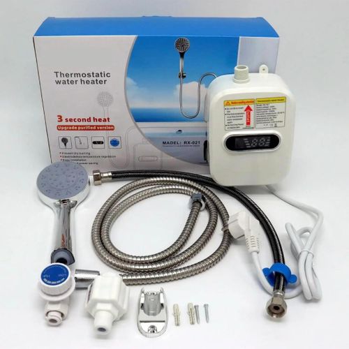 Chauffe-Eau Instantané Électrique Digital – Chauffage Rapide 3 Secondes – Kit Douche Thermostatique Complet