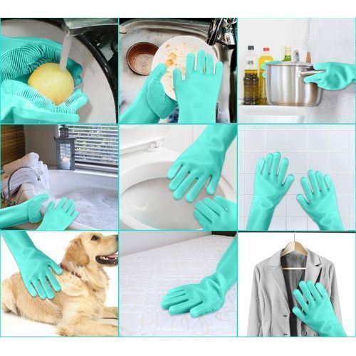 Gant Éponge Magique Multi-usage En Silicone- Bleu