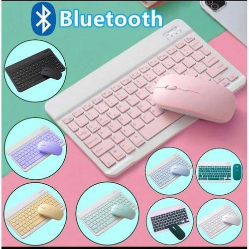 Combo Clavier et Souris Sans Fil Bluetooth Pastel