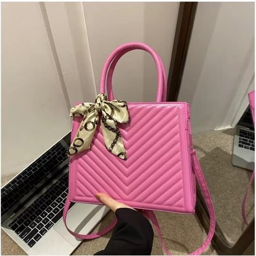 Sac porté épaule en cuir PU (cabas carré) pour femme, doublure polyester, fermeture éclair, 1 pièce, nouvelle collection