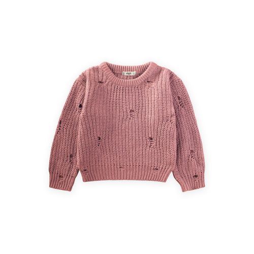 Pull Fille en maille Selanik - Vieux rose