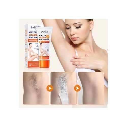 Crème Dépilatoire Whitening - Anti-Points Noirs - Épilation Douce et Indolore - 60g