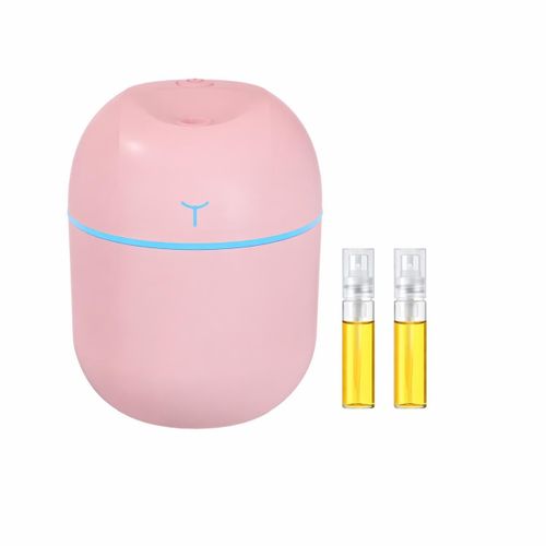 HUMIDIFICATEUR D'AIR + 2 mini senteur 3ml - diffuseur de senteur BIEN ETRE PRO Humidificateur De Pulvérisation Portable Diffuseur D'huile D'aromathérapie De Voiture USB - Diffuseur - ROSE