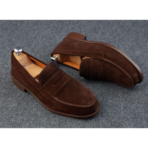 Mocassins Homme en Daim Marron