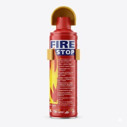 Extincteur Spray FIRE STOP 500ml - Liquide de Flamme Retardant Haute Performance - Format Compact pour Cuisine, Voiture, Bureau et Camping - Sécurité Incendie Rapide & Facile